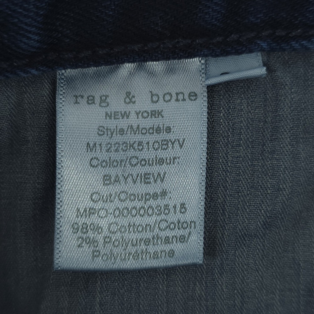 Rag & Bone Jeans Fit 2 Slim Mens 34 Measured 36X30.5 Blue Denim Stretch - Picture 6 of 14